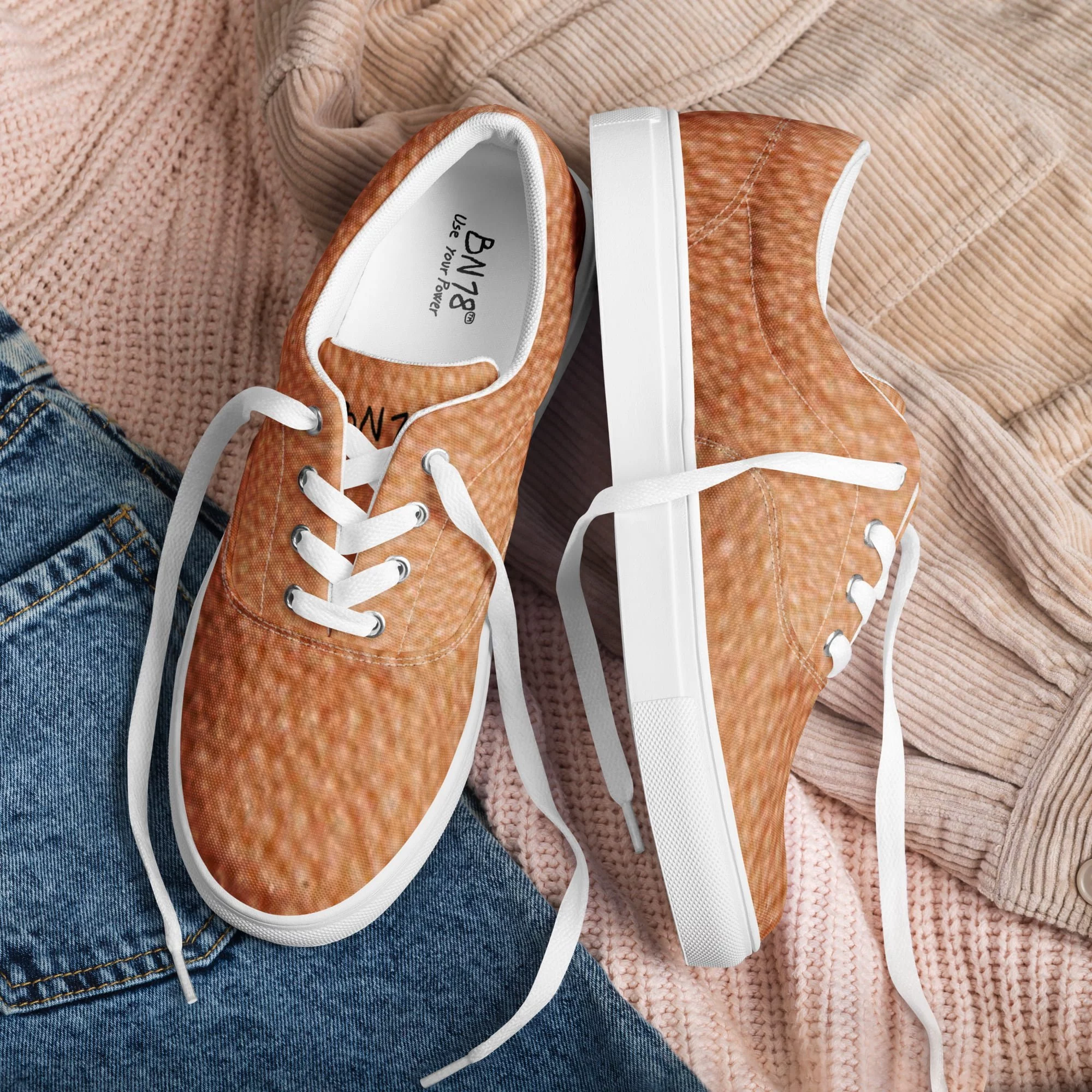 Zapatillas Casual Unisex Color Carne Piel de Gallina by BN18
