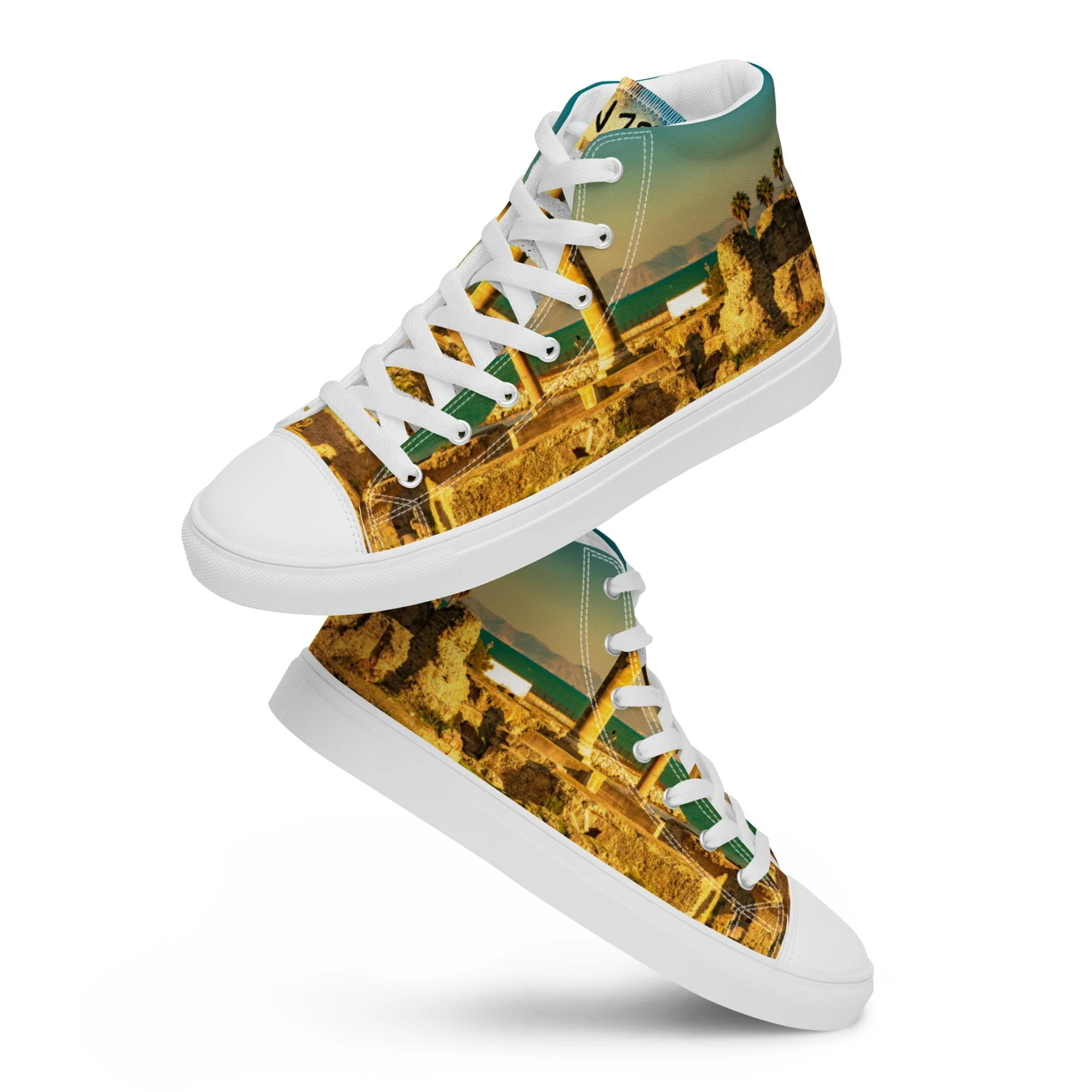 Zapatillas Caña Alta Unisex Color Tierra y Turquesa Cartagineses by BN18
