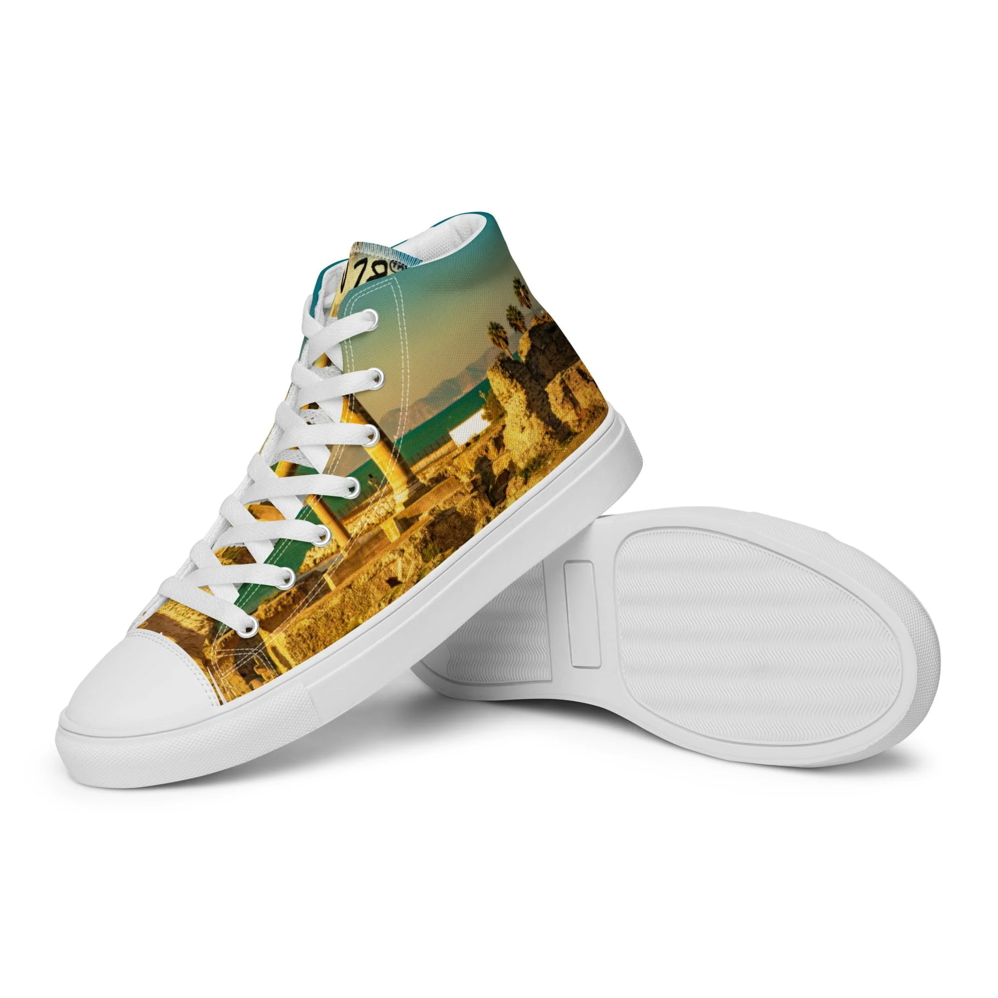 Zapatillas Caña Alta Unisex Color Tierra y Turquesa Cartagineses by BN18