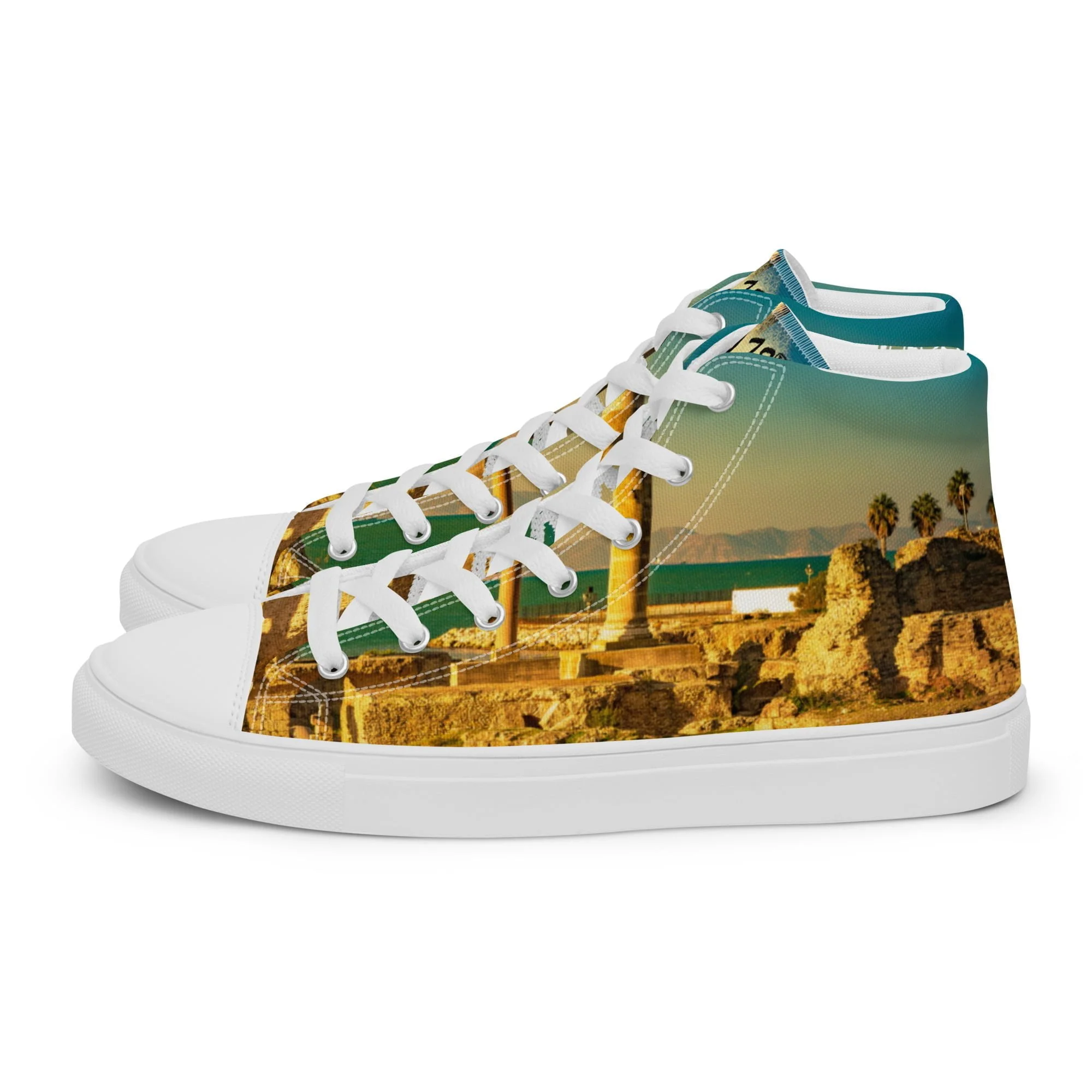 Zapatillas Caña Alta Unisex Color Tierra y Turquesa Cartagineses by BN18