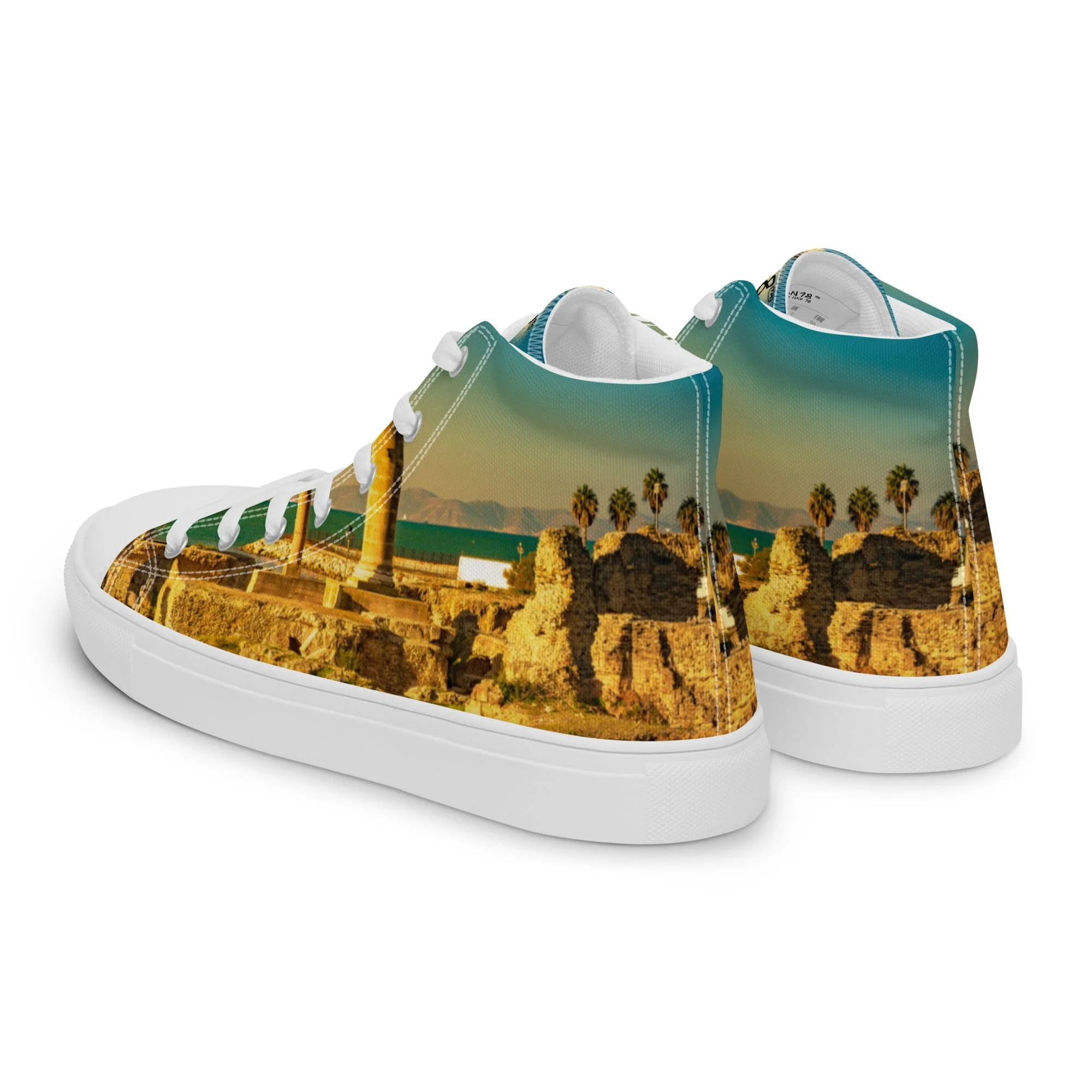 Zapatillas Caña Alta Unisex Color Tierra y Turquesa Cartagineses by BN18