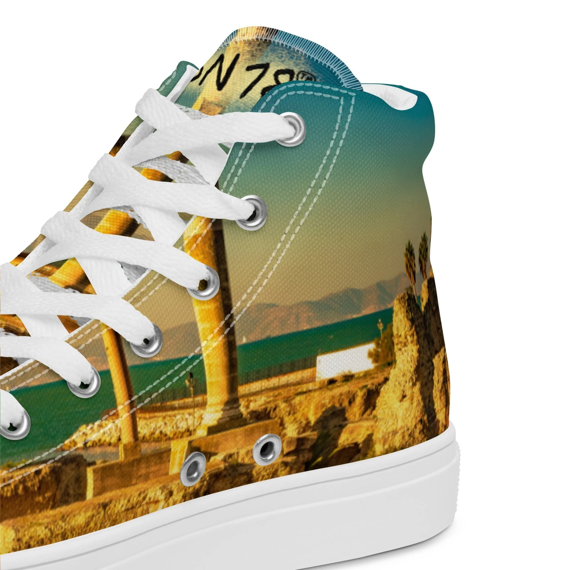 Zapatillas Caña Alta Unisex Color Tierra y Turquesa Cartagineses by BN18