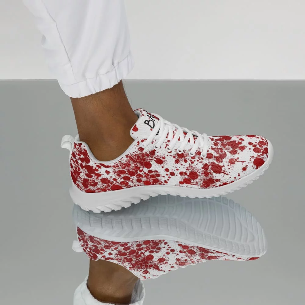 Zapatillas con manchas de sangre