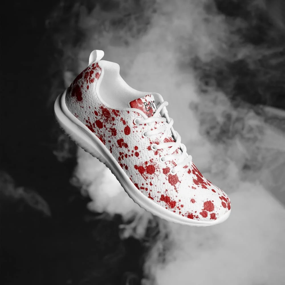 Zapatillas con manchas de sangre