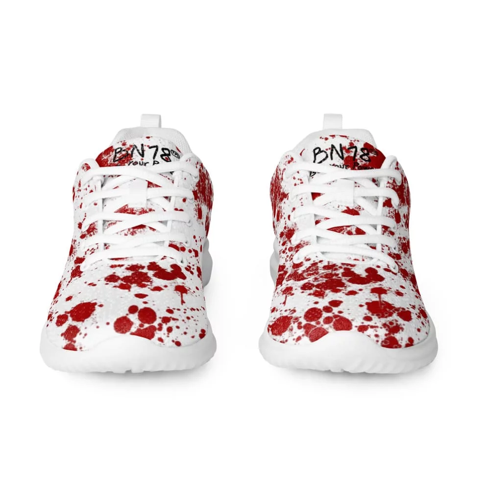 Zapatillas con manchas de sangre