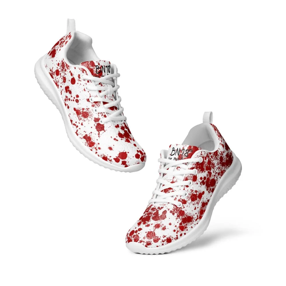 Zapatillas con manchas de sangre