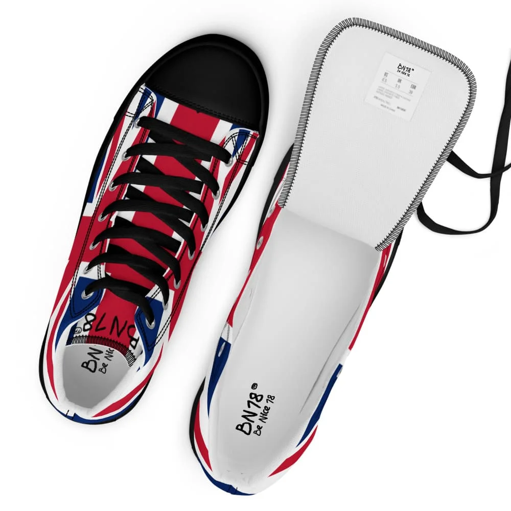 zapatillas de caña alta estilo All Star con diseño de unión jack