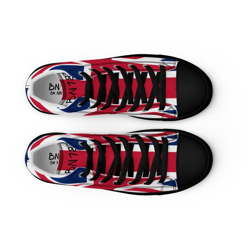 zapatillas de caña alta estilo All Star con diseño de unión jack