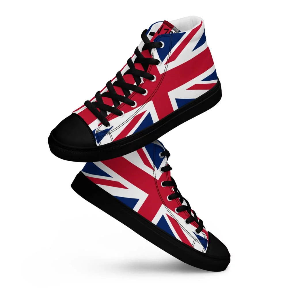 zapatillas de caña alta estilo All Star con diseño de unión jack