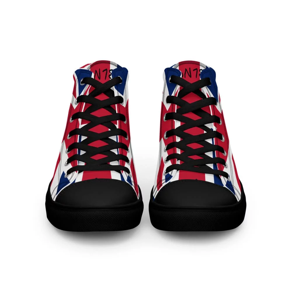 zapatillas de caña alta estilo All Star con diseño de unión jack
