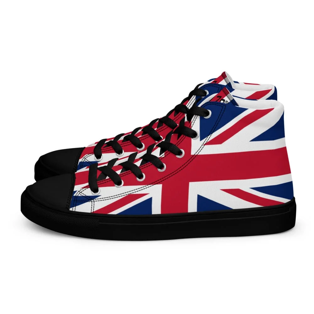 zapatillas de caña alta estilo All Star con diseño de unión jack