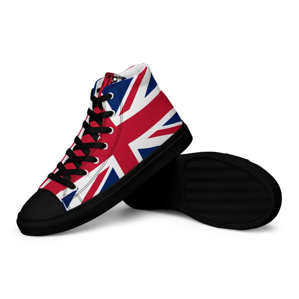 zapatillas de caña alta estilo All Star con diseño de unión jack