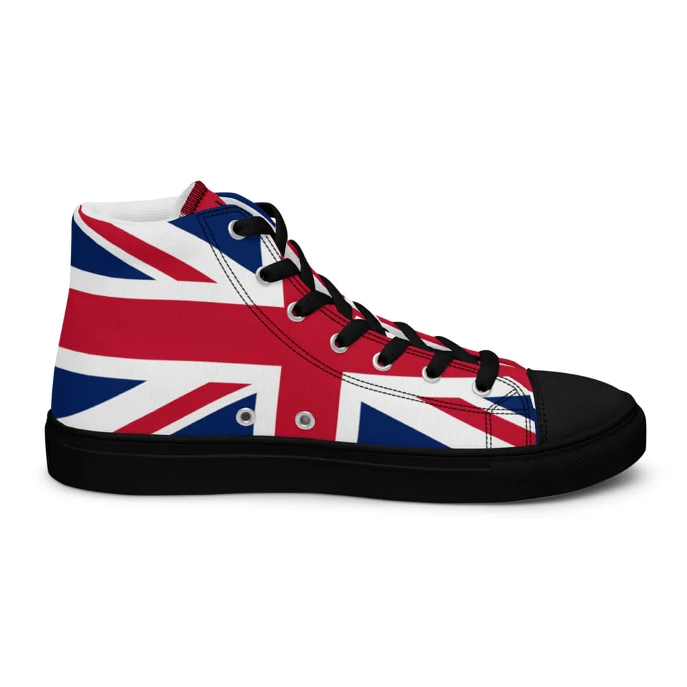 zapatillas de caña alta estilo All Star con diseño de unión jack