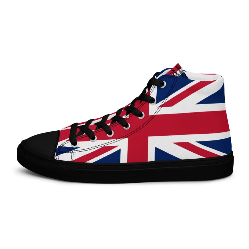 zapatillas de caña alta estilo All Star con diseño de unión jack