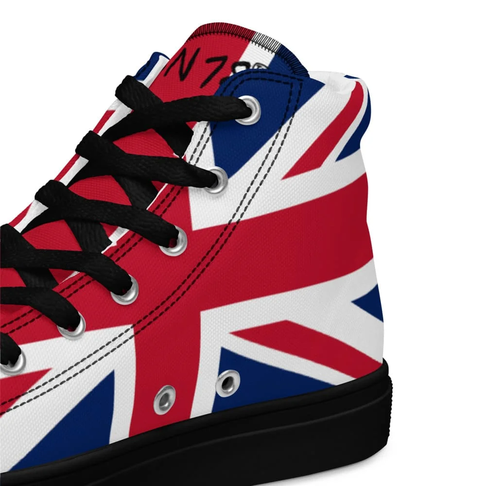 zapatillas de caña alta estilo All Star con diseño de unión jack