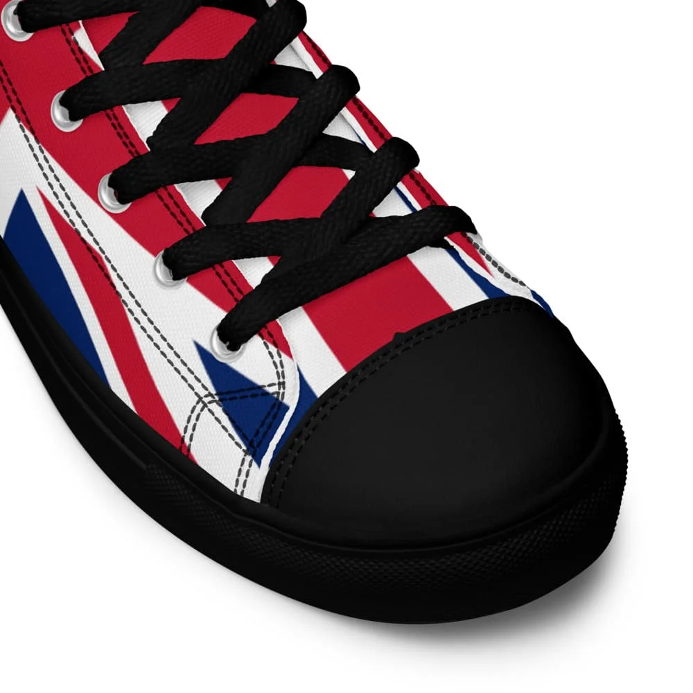 zapatillas de caña alta estilo All Star con diseño de unión jack