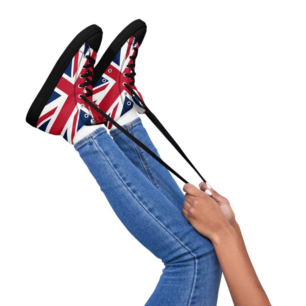 zapatillas de caña alta estilo All Star con diseño de unión jack