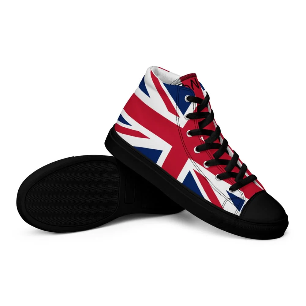 zapatillas de caña alta estilo All Star con diseño de unión jack