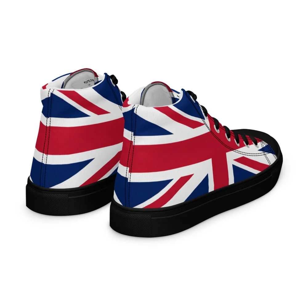 zapatillas de caña alta estilo All Star con diseño de unión jack