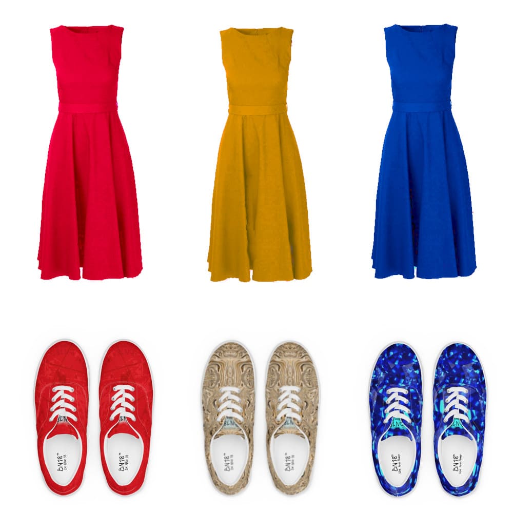 Combinar zapatillas con vestido