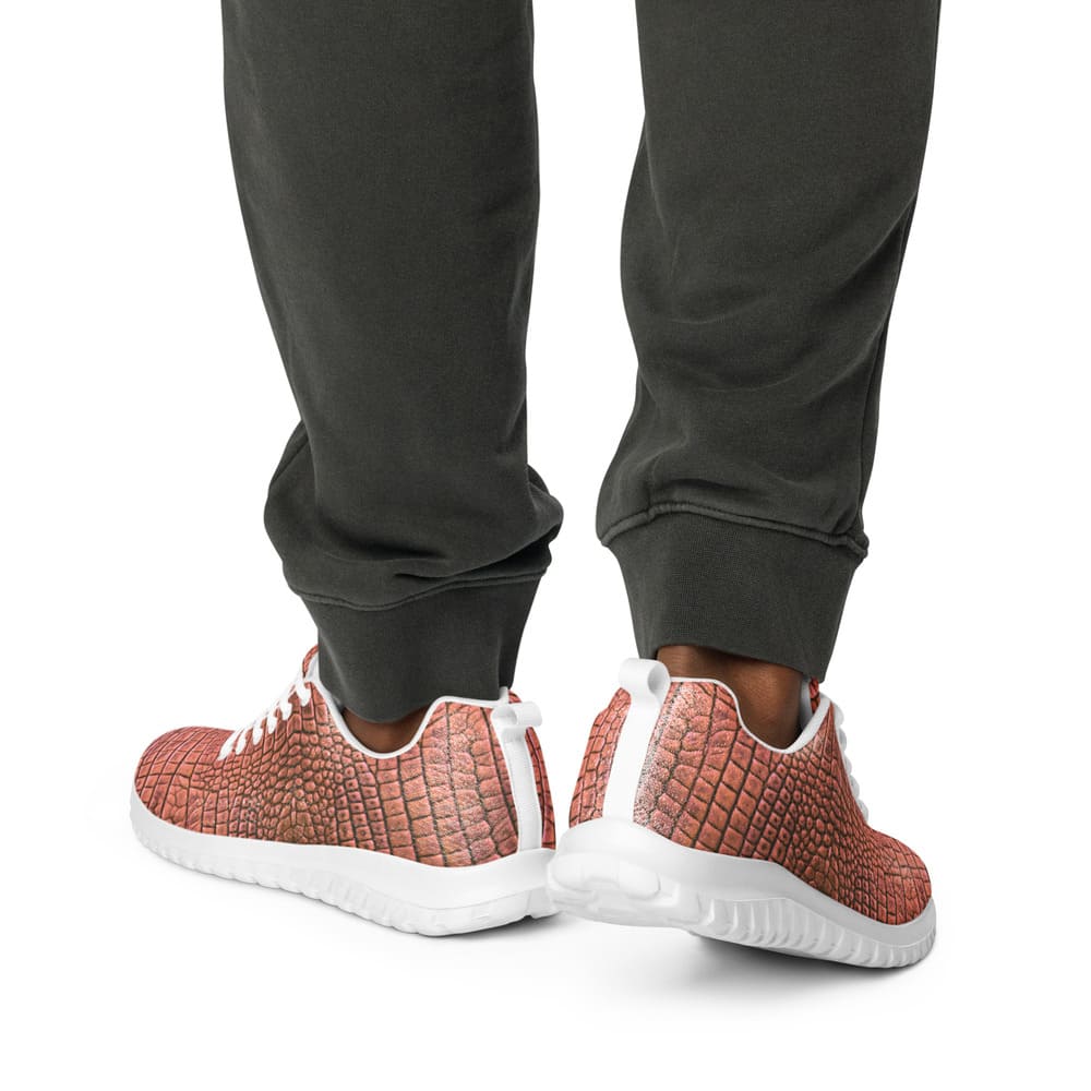 Sneackers Exclusivas Dundee Rosa con Aspecto de Piel de Cocodrilo