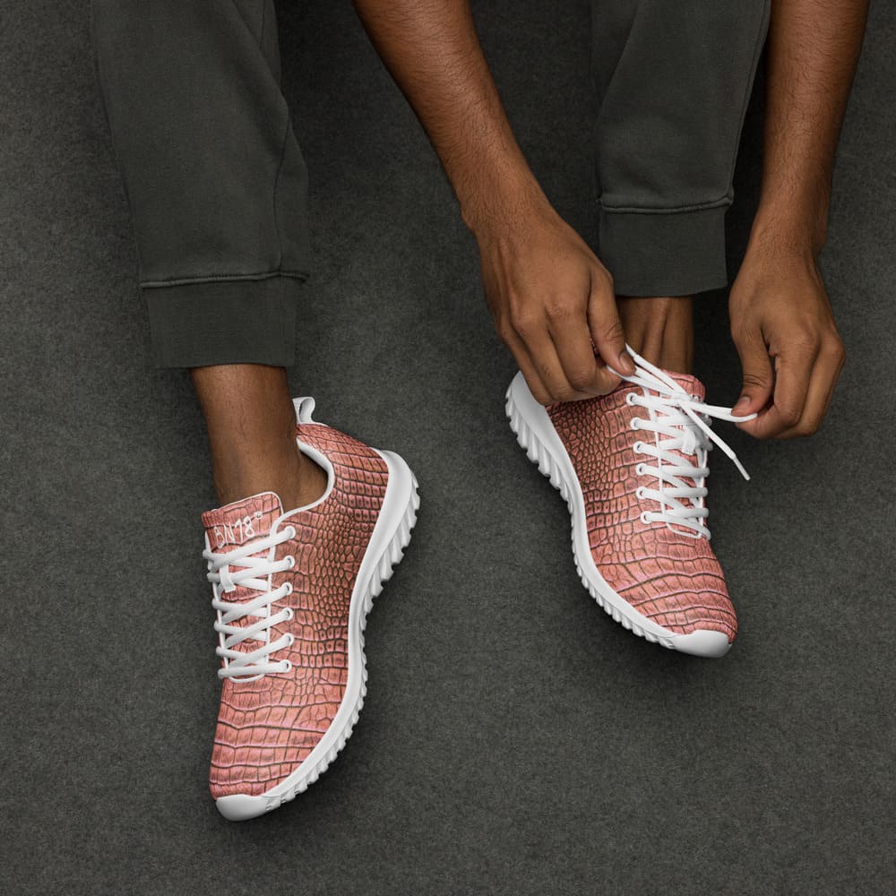 Sneackers Exclusivas Dundee Rosa con Aspecto de Piel de Cocodrilo